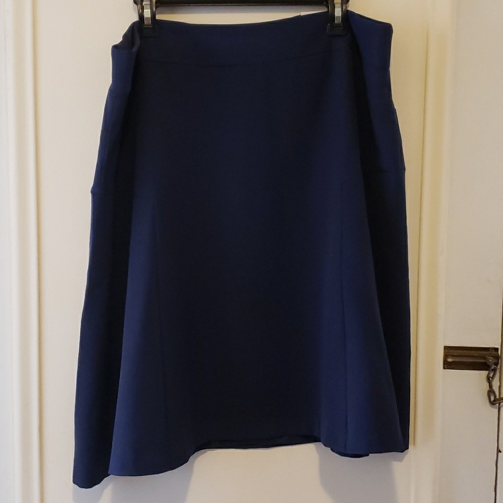 Ashley Stewart Navy Blue Flare Skirt - 18 NWT